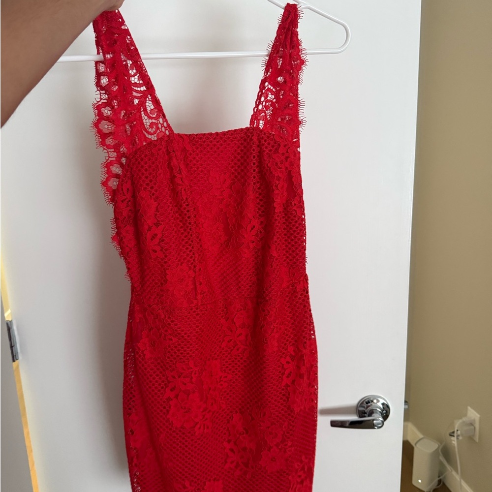 Red for love and lemons mini dress
